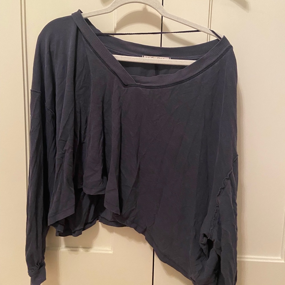 Free people blue flowy long sleeve.